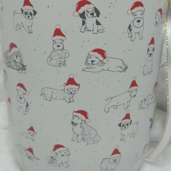 NWT Dogs Holly & Joy Christmas Dogs in Santa Hats Mug - Picture 2 of 4